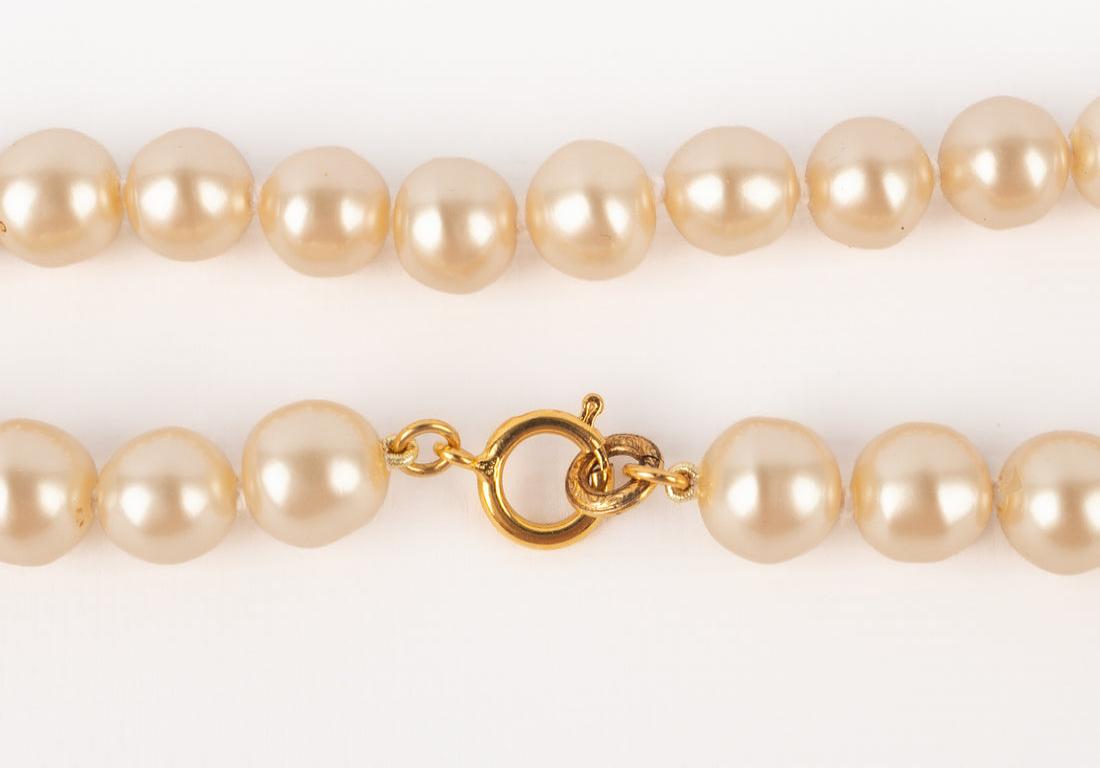 Chanel Byzantine Golden Metal Pearl Necklace, 1985 3