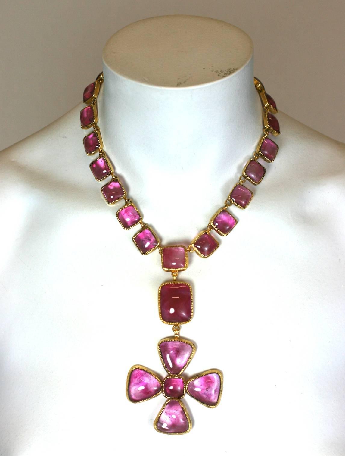 Chanel Byzantine Maltese Cross Ruby Necklace 1