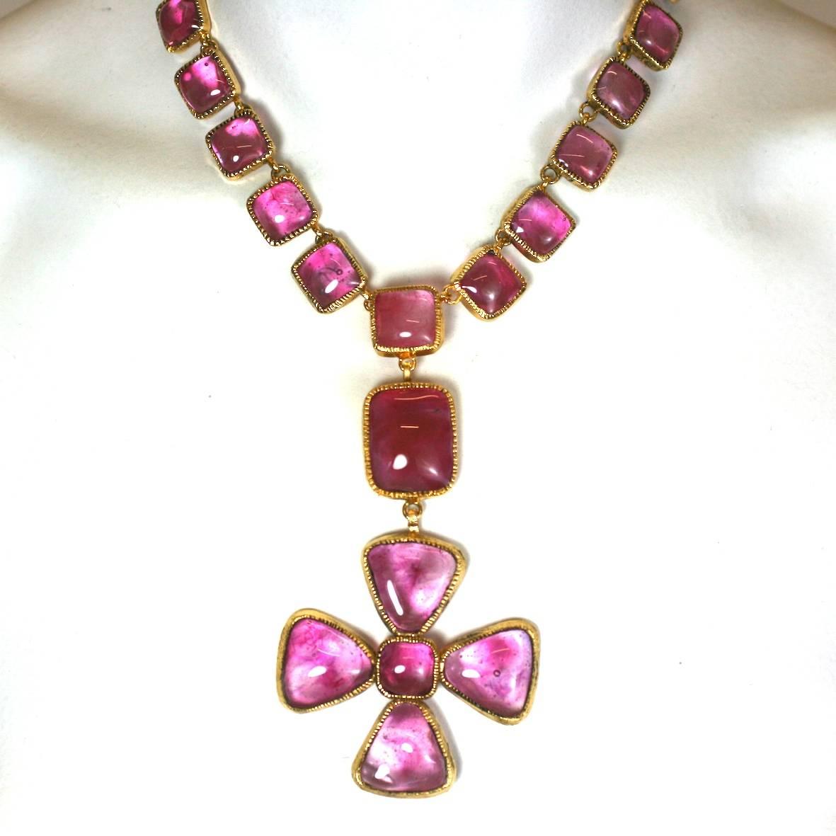  Chanel Byzantine Maltese Cross Ruby Necklace 2