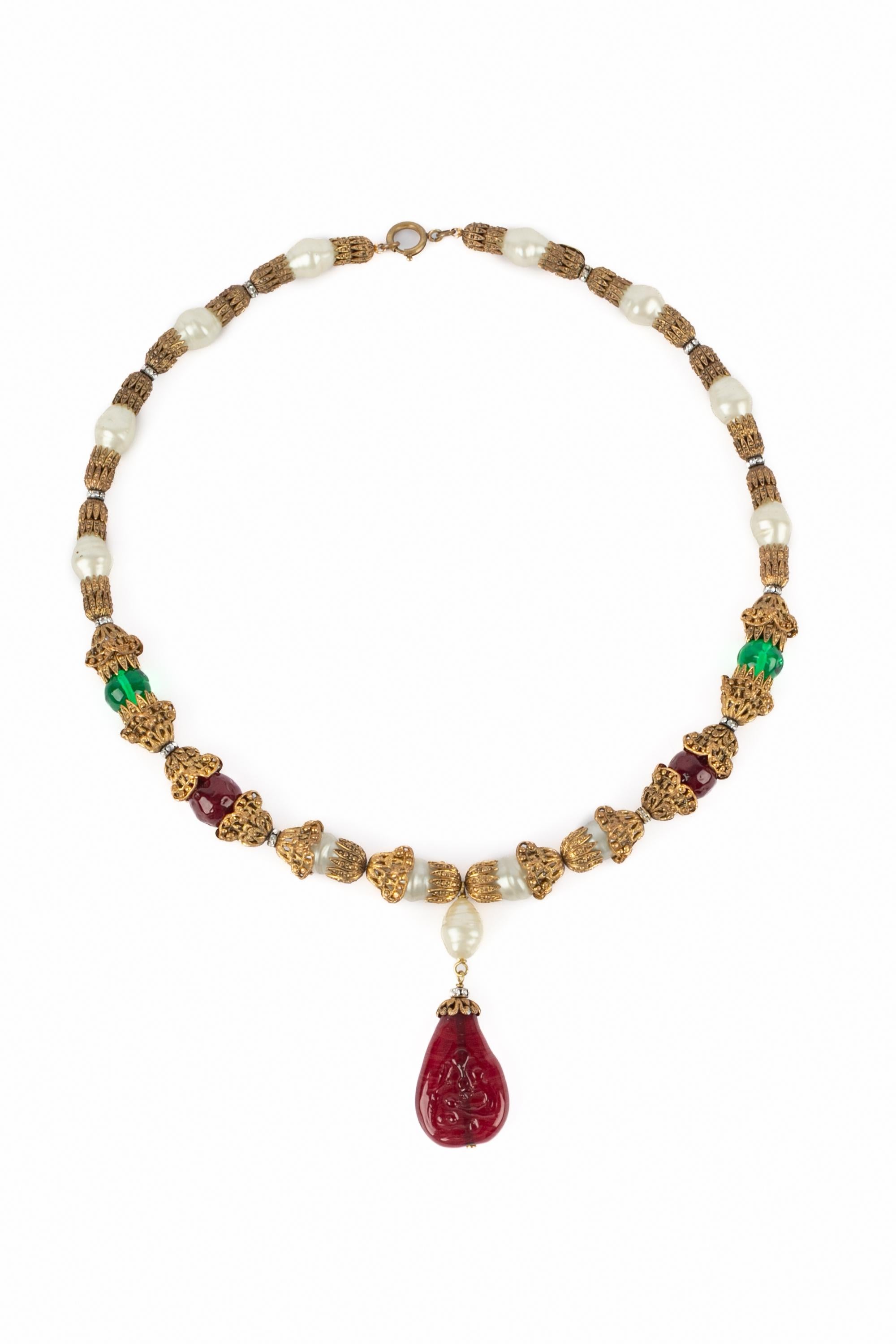 Chanel Byzantine necklace 1983 In Excellent Condition For Sale In SAINT-OUEN-SUR-SEINE, FR