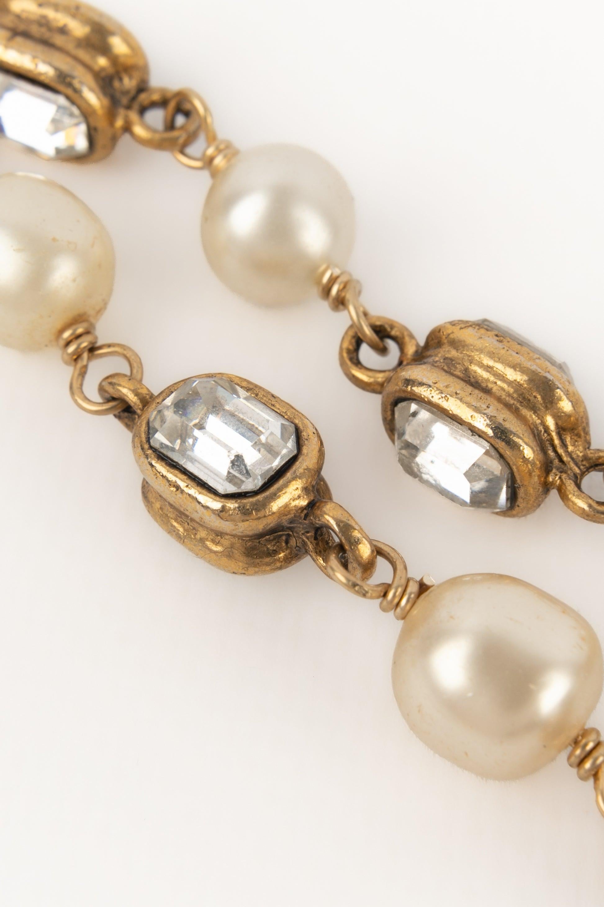 Chanel Byzantine Necklace with Costume Pearls, 1980s 1