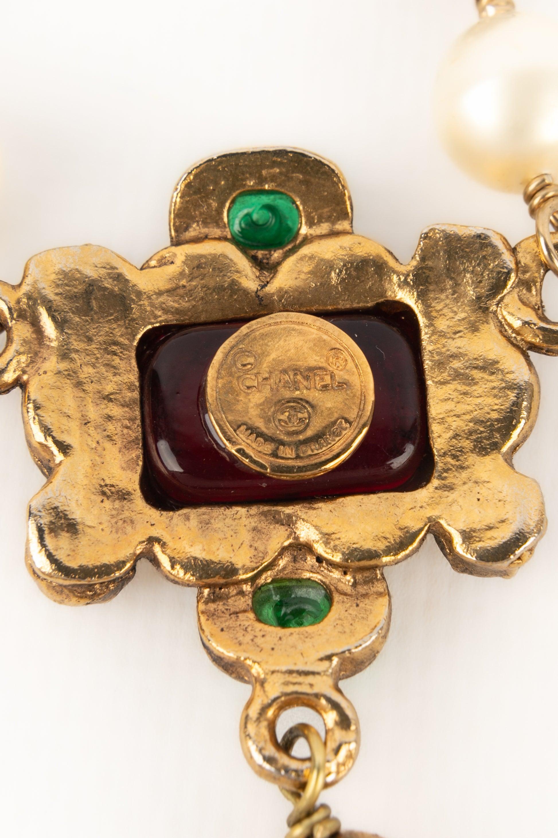 Chanel Byzantine Necklace with Costume Pearls, 1980s 3