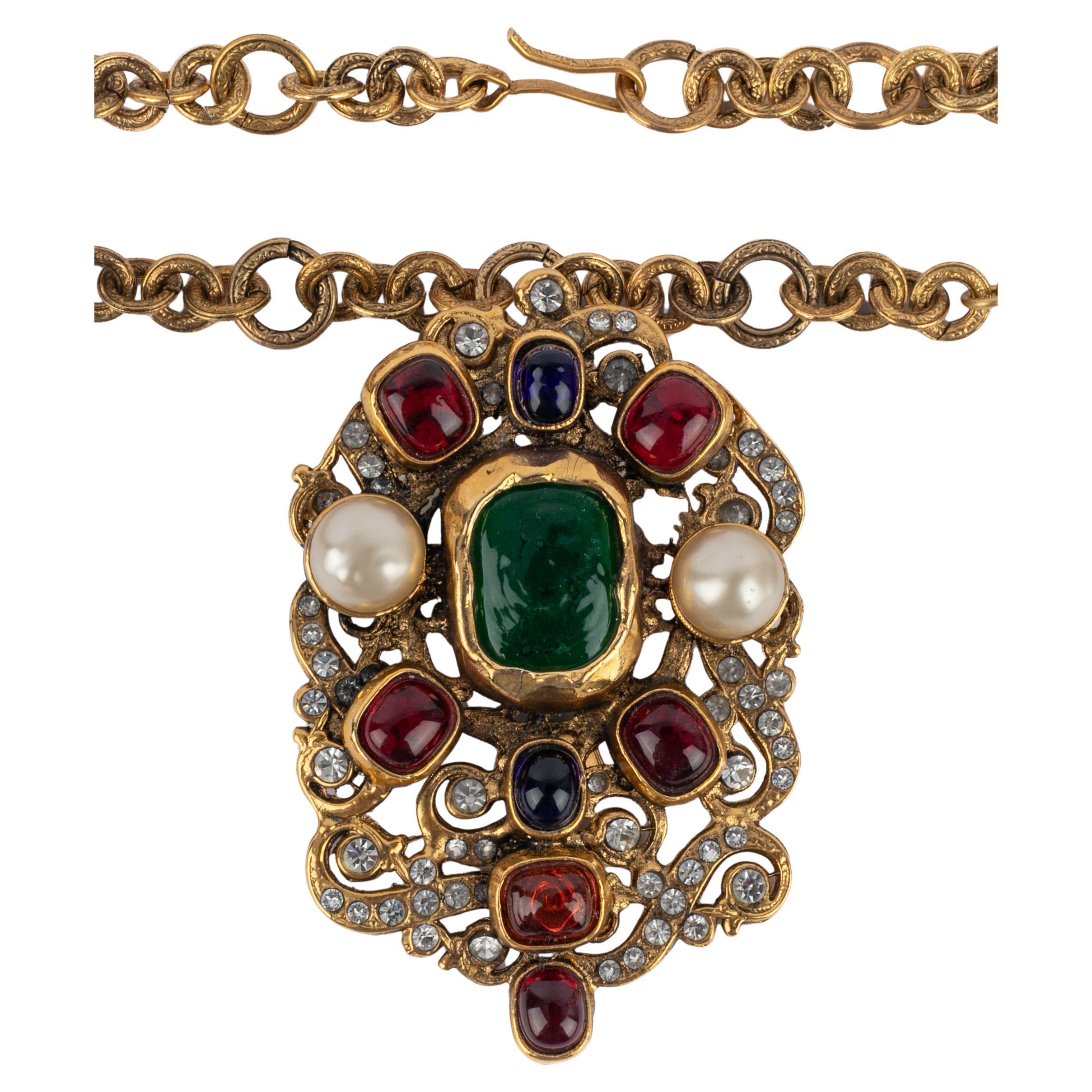 Collier à pendentifs byzantins Chanel 1984