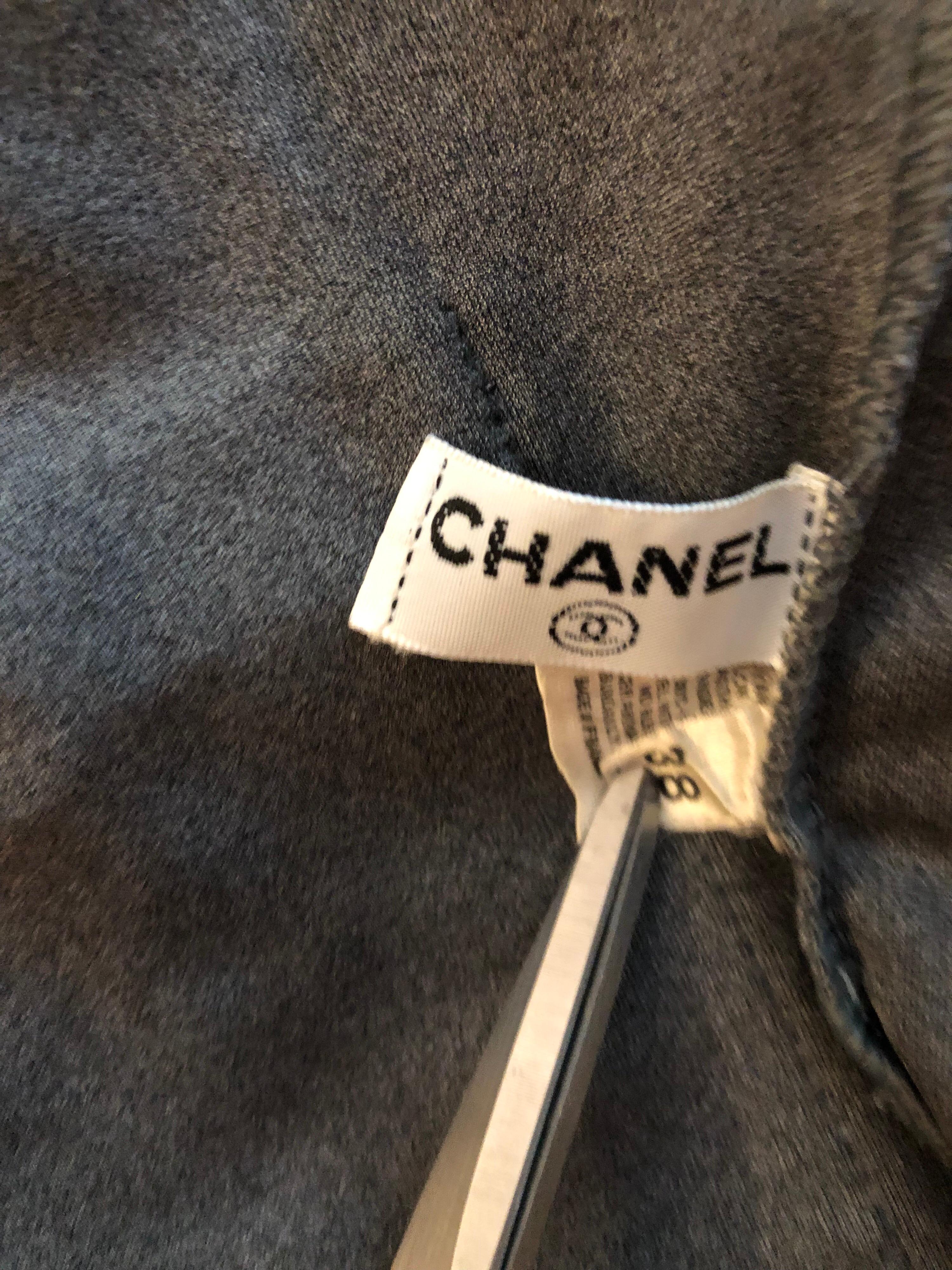 Chanel c. 1990 Vintage CC Logo Button Bodysuit Swimsuit  1