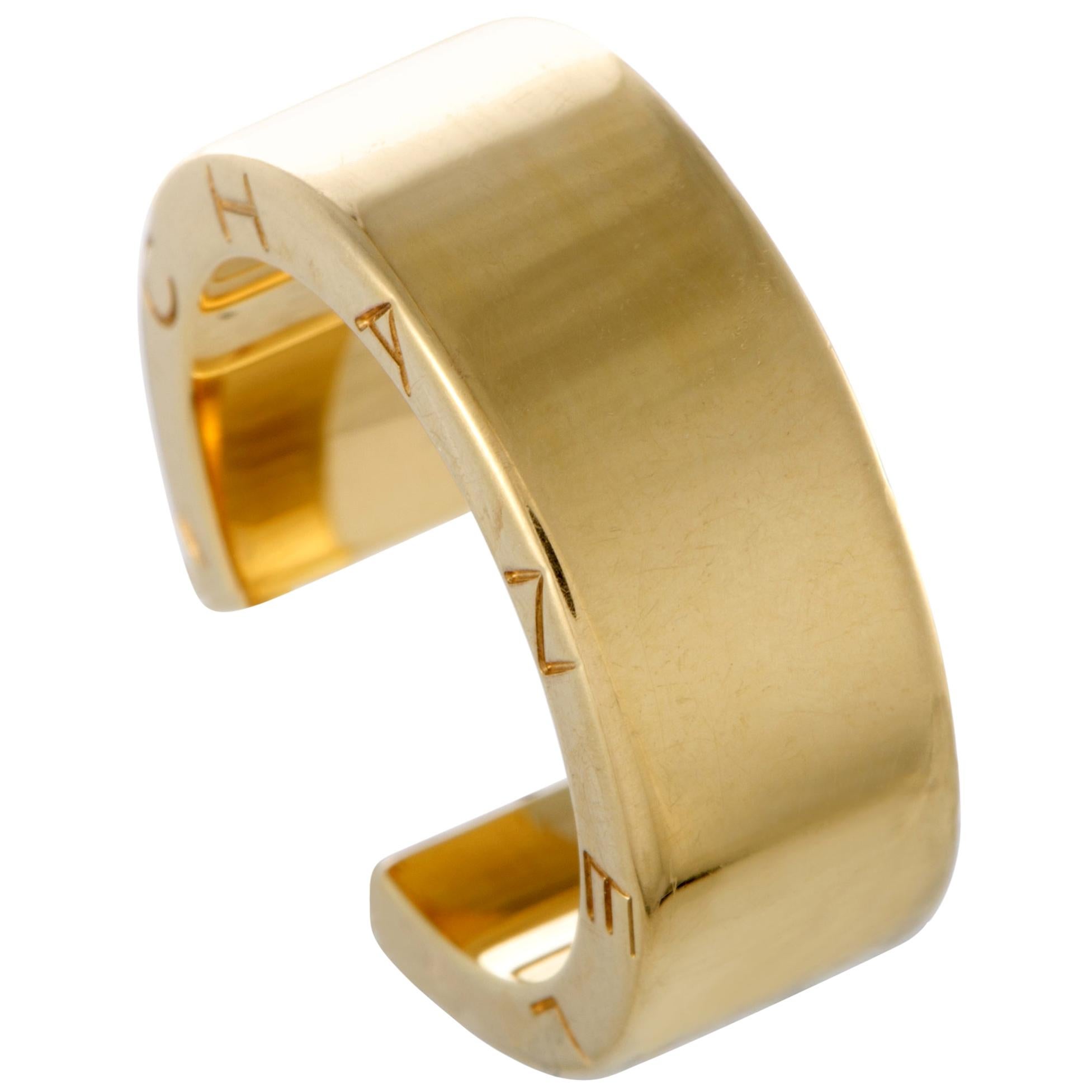 Chanel C-Signature 18 Karat Yellow Gold Open Band Ring