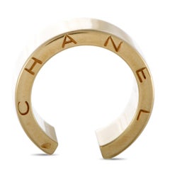 Chanel C-Signature 18 Karat Yellow Gold Open Band Ring