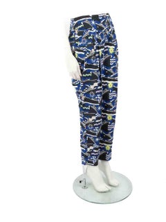 Chanel C18-19 Cruise Collection Abstract High Waist Trousers Size M