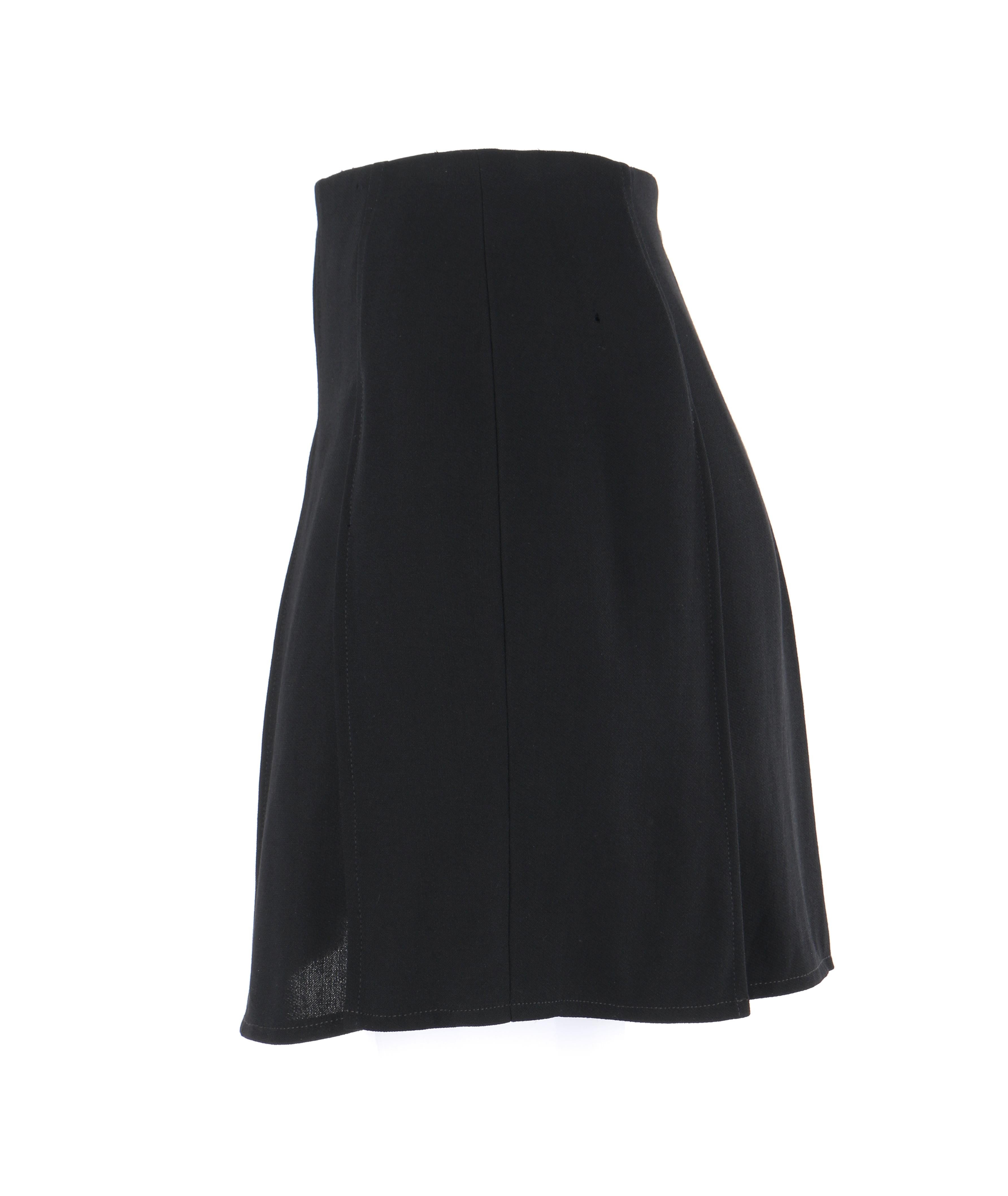 black wool skirt mini
