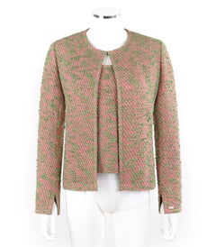 Chanel Vintage Pink Nubby Linen Tweed Two-Piece Jacket and Skirt Suit –  Amarcord Vintage Fashion