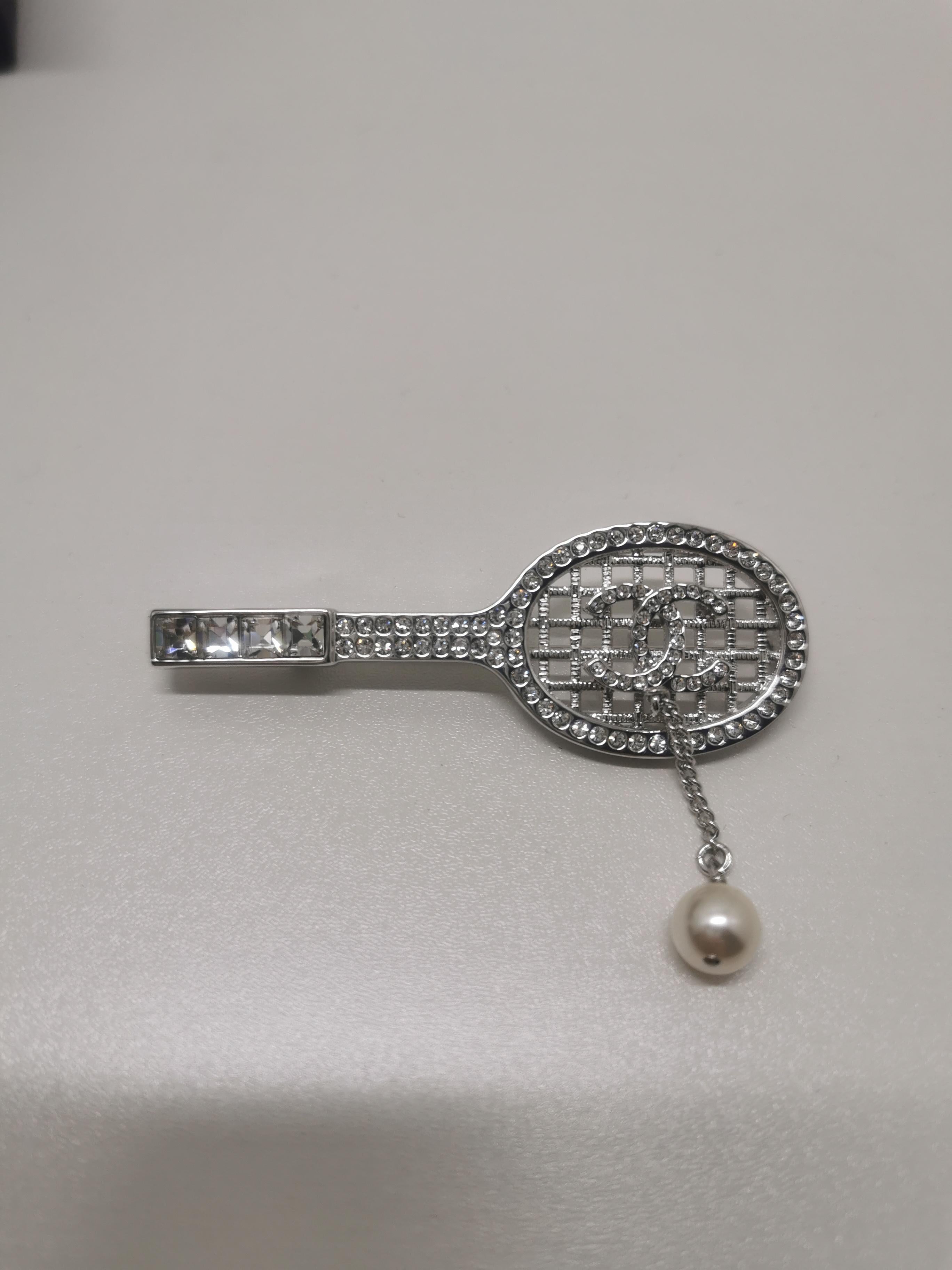 Chanel C24 Large Oversized CC Pearl Brooch Dropped Pearl Ball For Sale 1