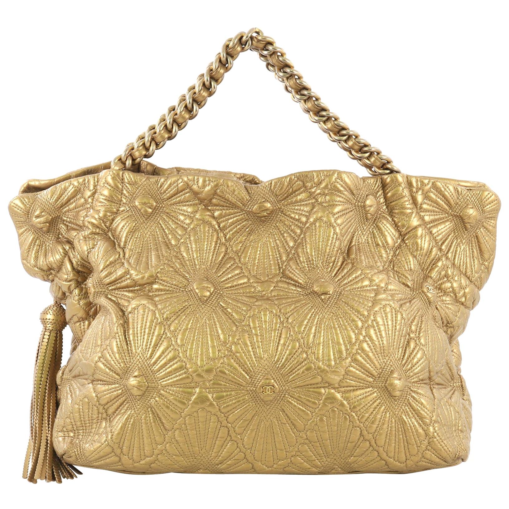 Chanel Ca D'Oro Tote Quilted Lambskin Large