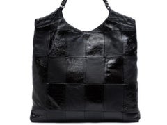 Chanel Cabas Hobo Quilted Patchwork 219129 Black Leather Shoulder Bag