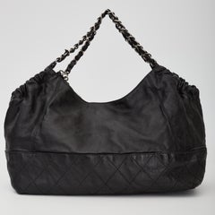 Chanel Calfskin Black Baby Coco Cabas Large Hobo Bag (Circa 2007)