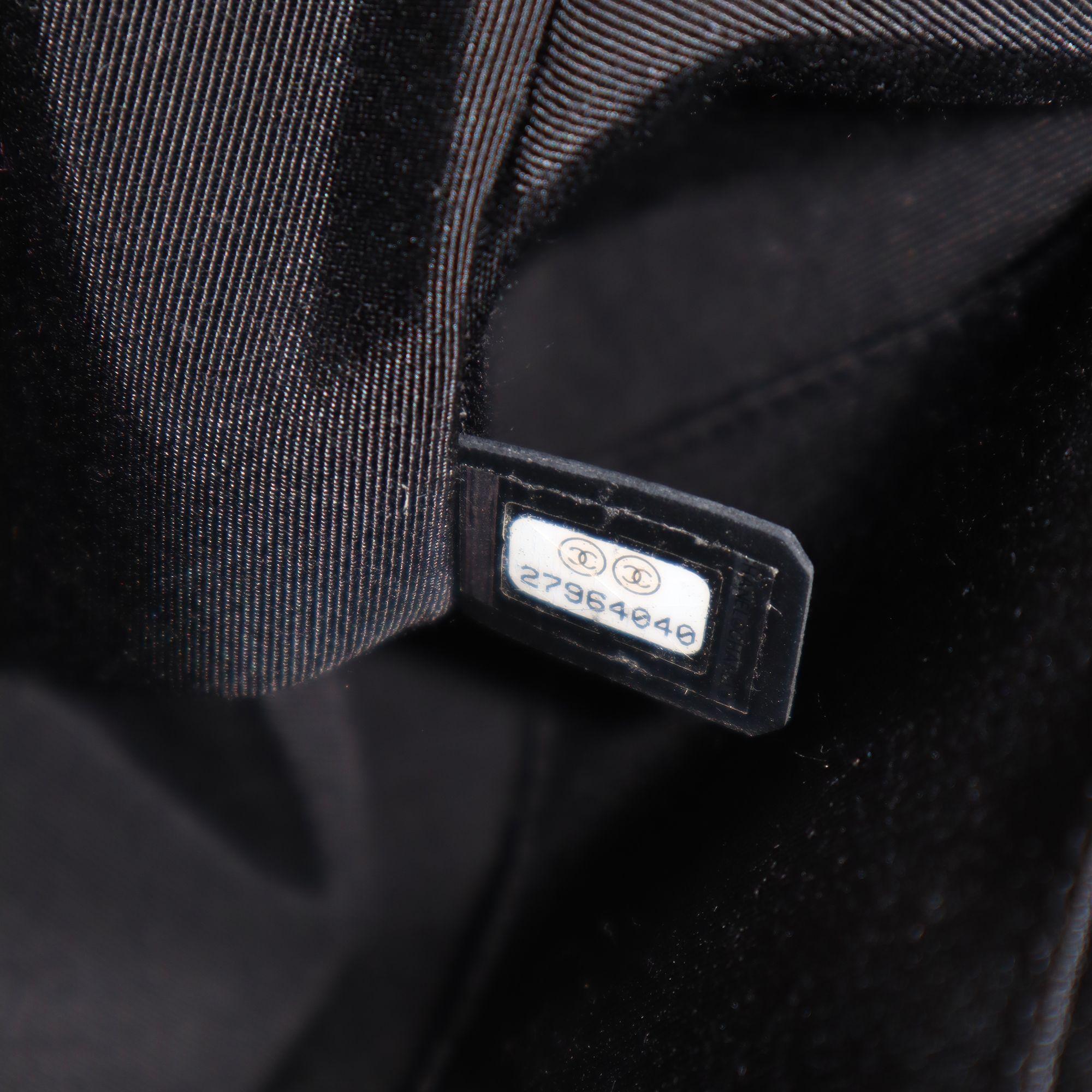 Chanel Calfskin Black Chevron Gold Tone Metal Medium Flap Bag A91588 5