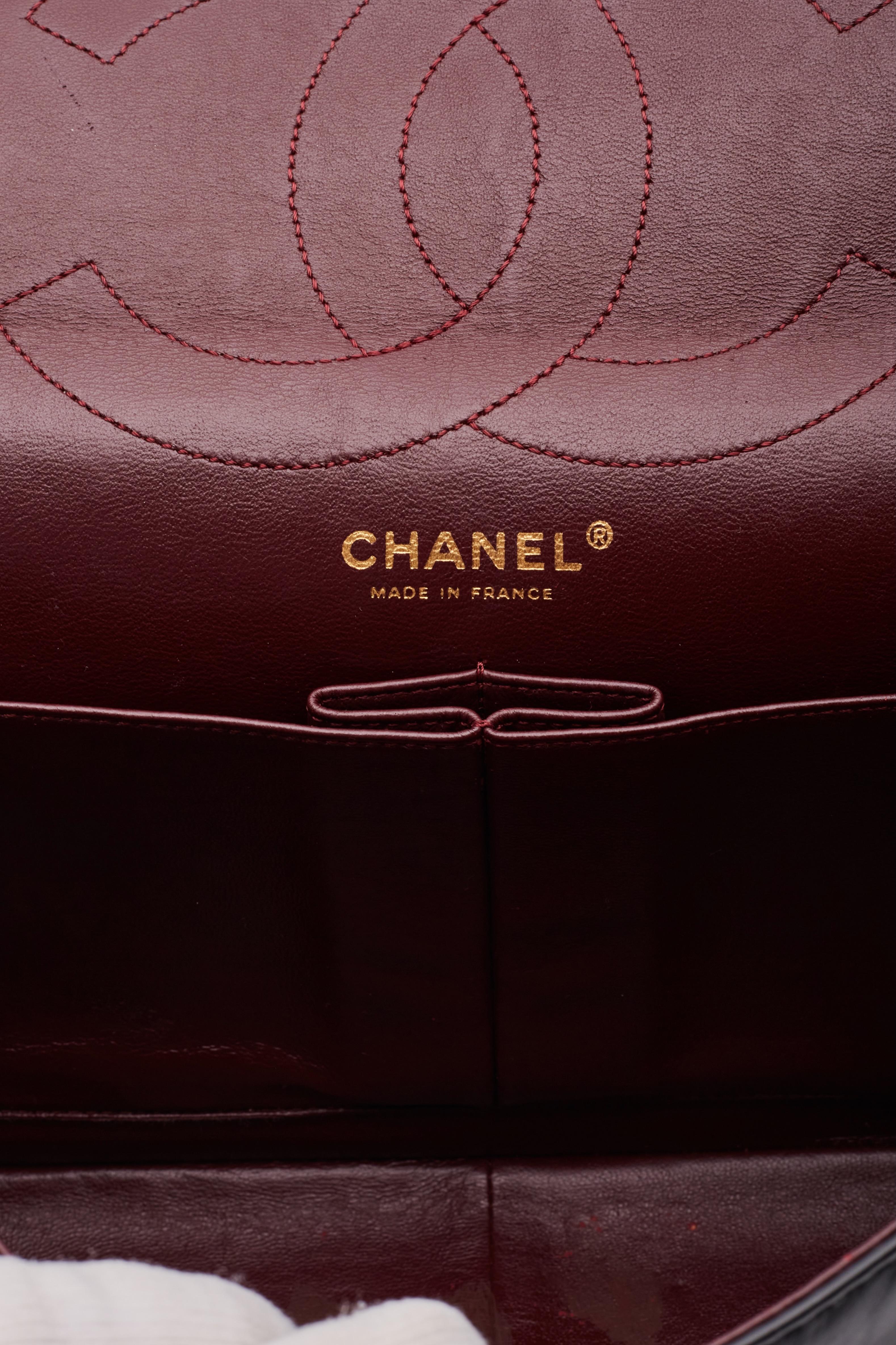 Chanel Calfskin Black Reissue 2.55 227 Flap Bag For Sale 8