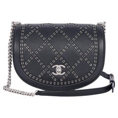 Chanel Calfskin Coco Eyelets Small Flap Bag Black
