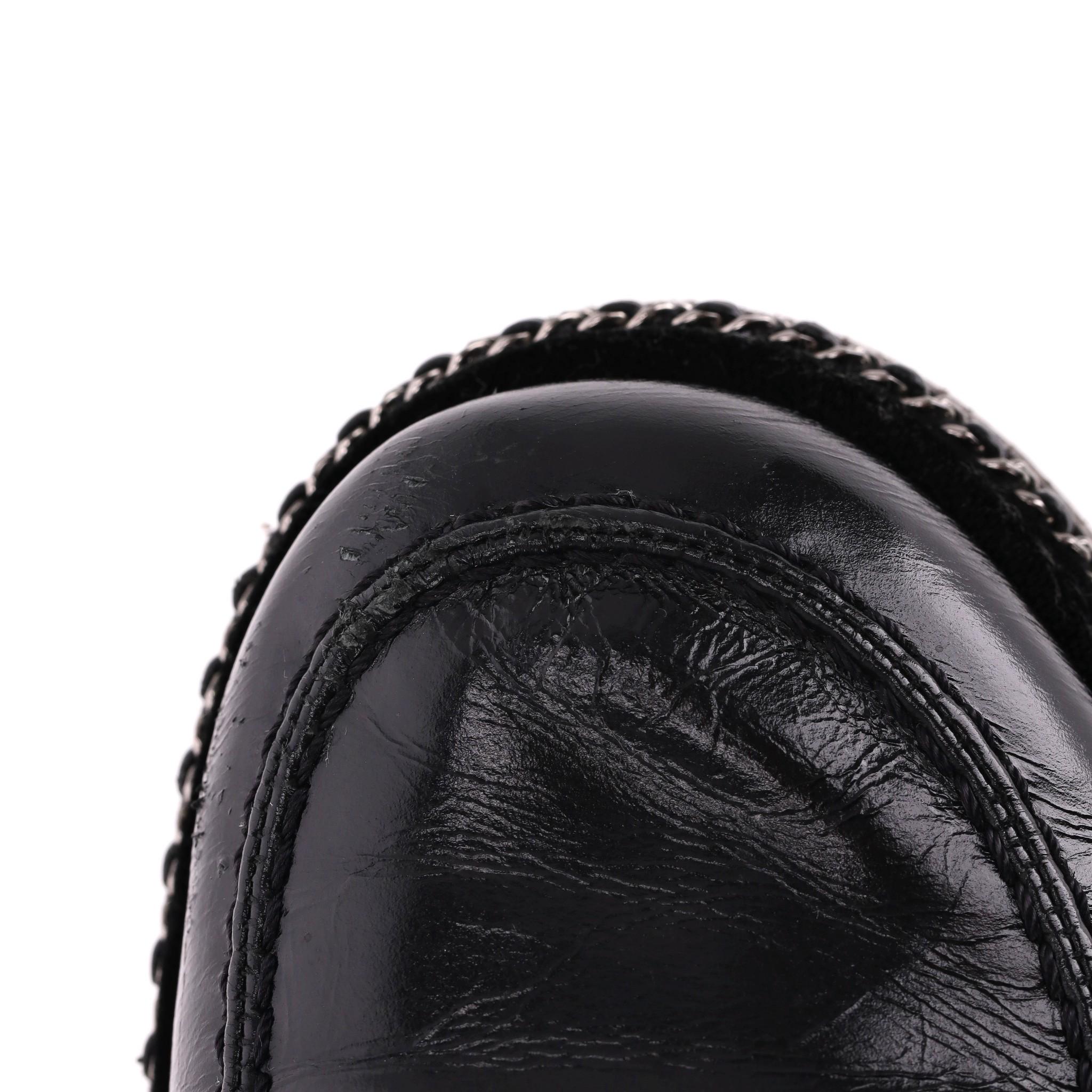 Chanel Calfskin Leather 'CC' Logo & Chain Moccasin Loafers 6