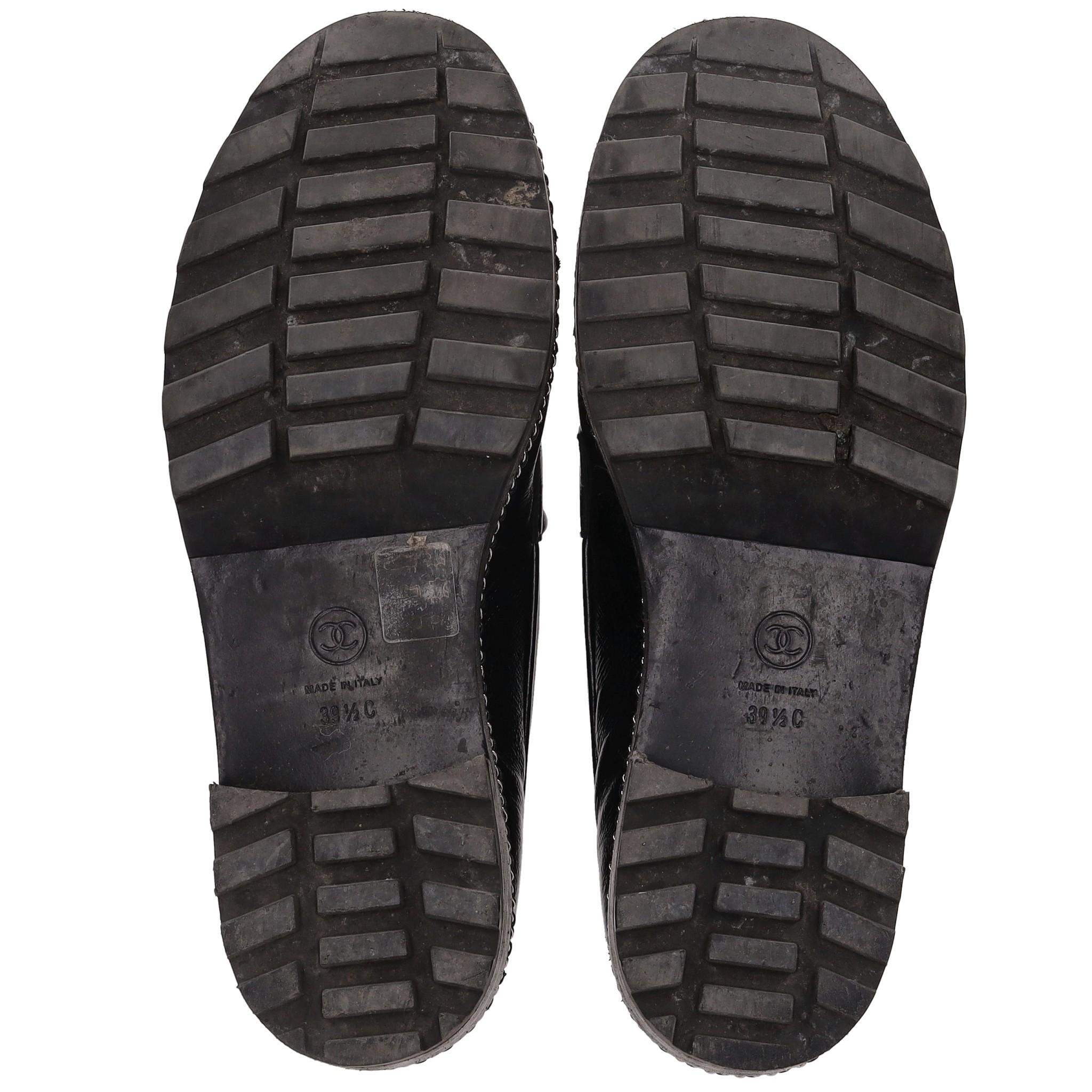 Chanel Calfskin Leather 'CC' Logo & Chain Moccasin Loafers 3