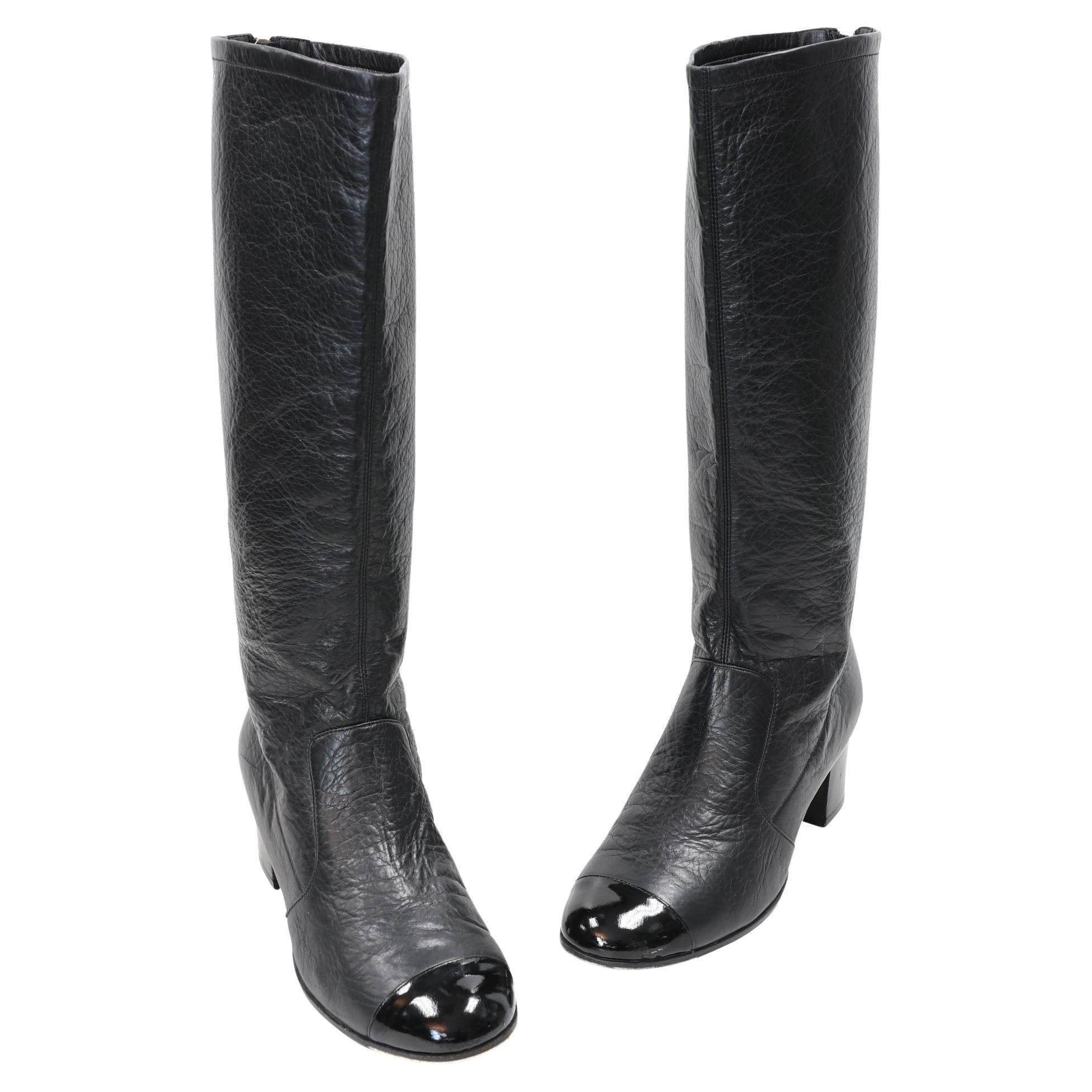 Chanel Knee High Boots - 5 For Sale on 1stDibs | chanel boots knee high,  chanel tall boots, knee high chanel boots