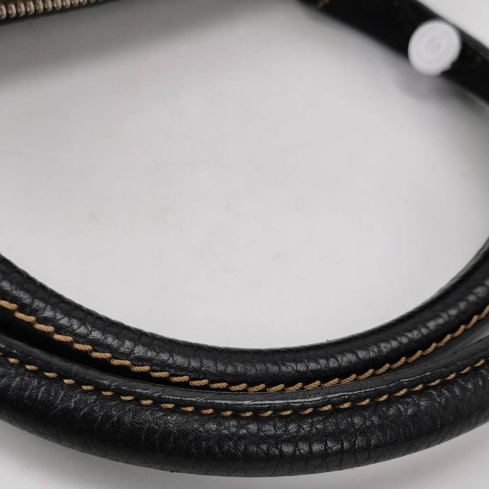 CHANEL Calfskin Leather Tassel Medium Black Bowler bag 7