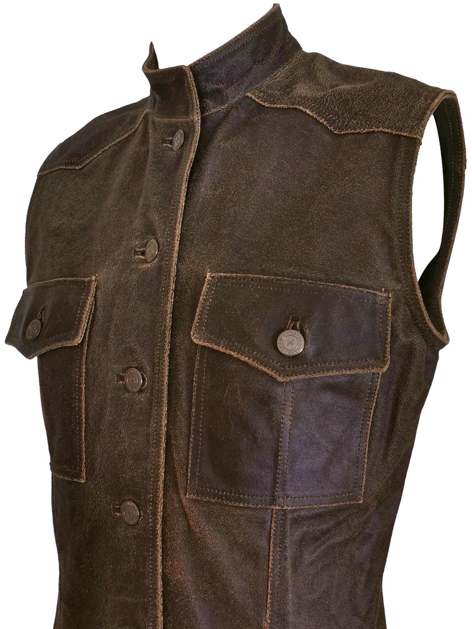 Chanel Calfskin Leather Vest Fully Lined 8