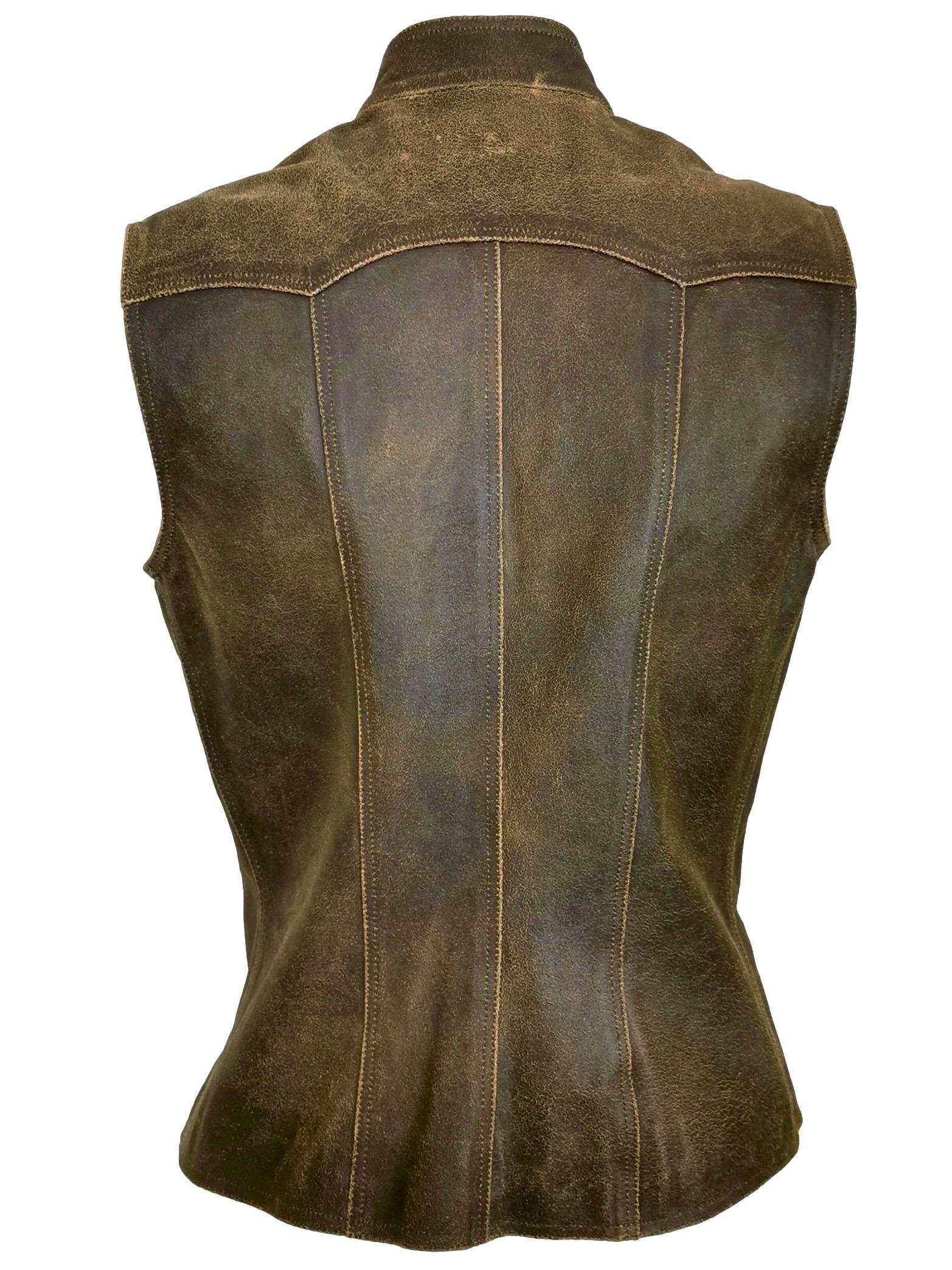 Chanel Calfskin Leather Vest Fully Lined 9