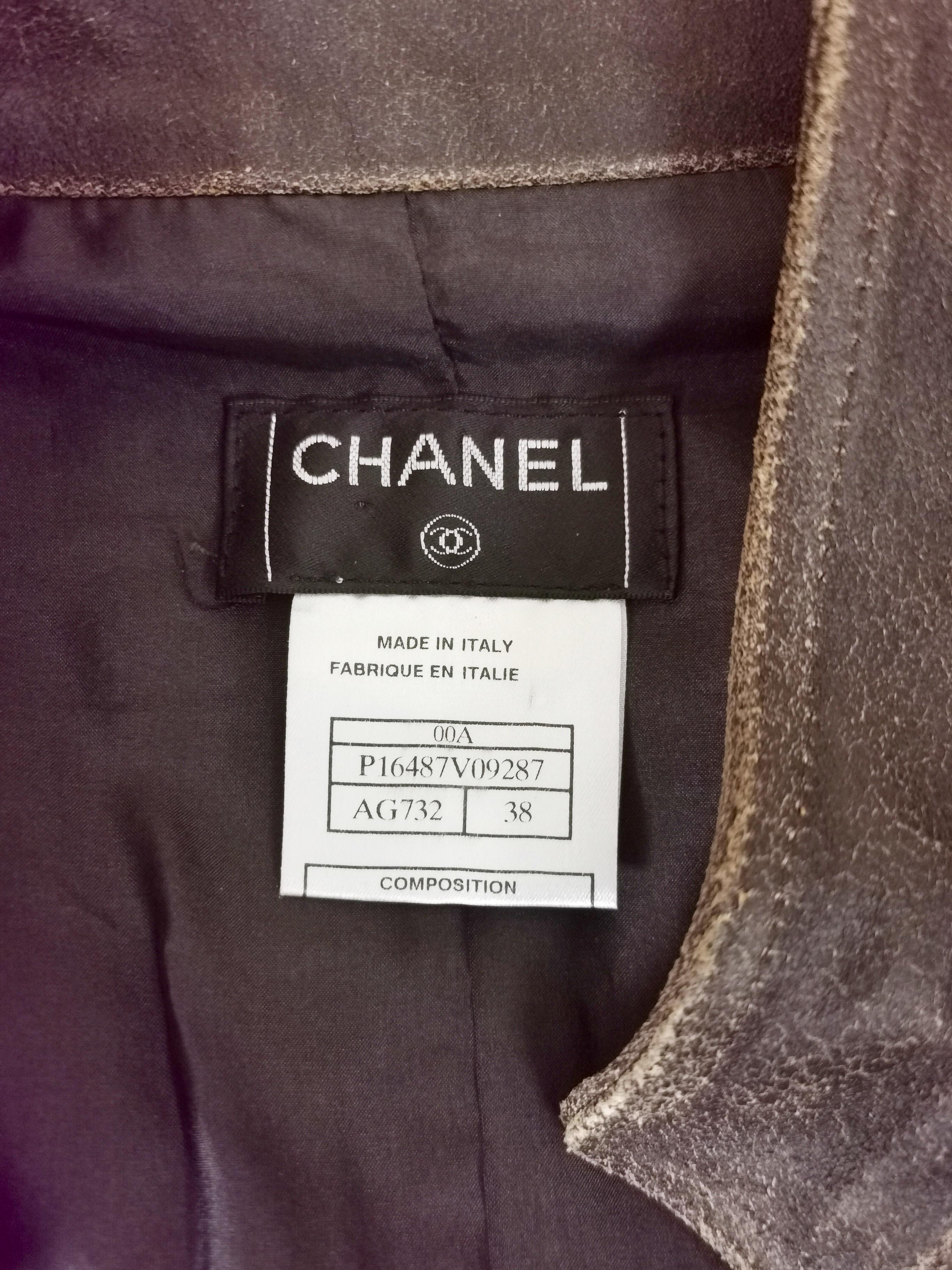 Chanel Calfskin Leather Vest Fully Lined 12