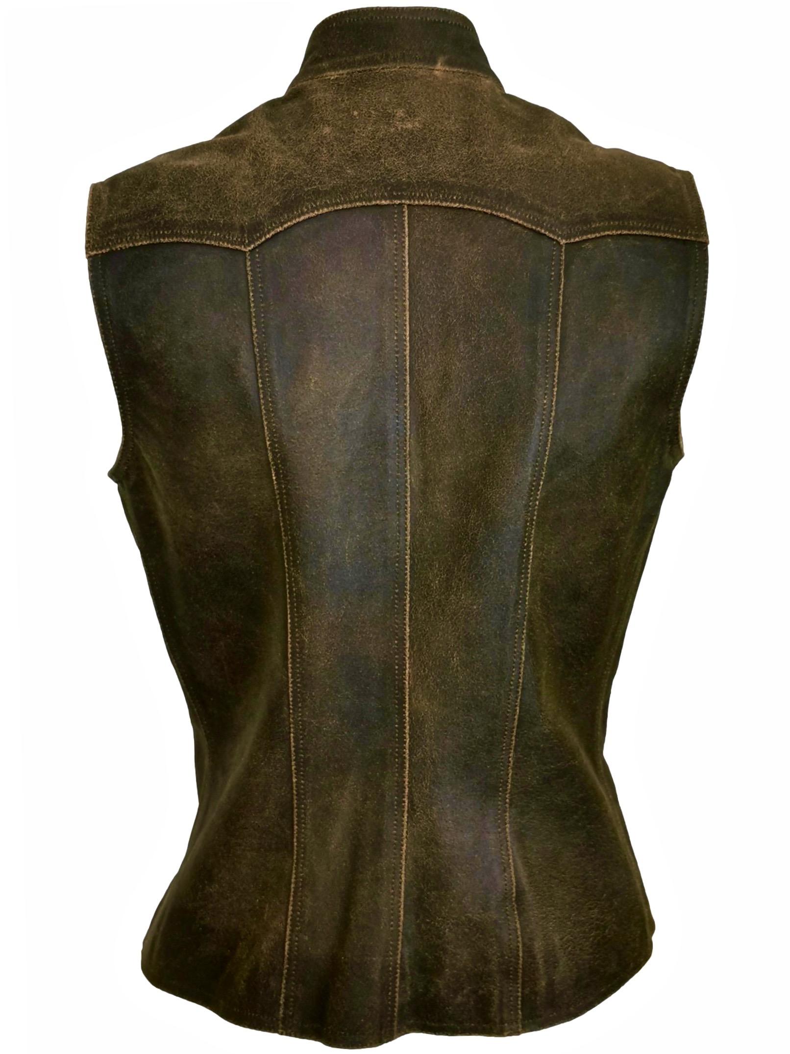 Women's Chanel Calfskin Leather Vest Fully Lined