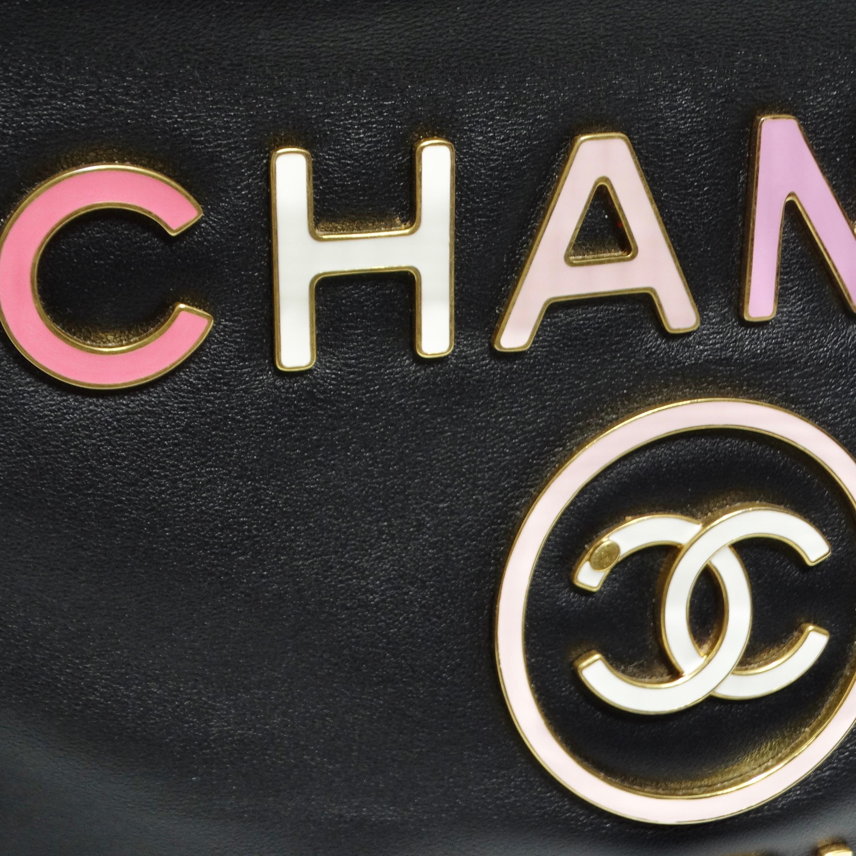Women's or Men's Chanel Calfskin Medium Deauville Tote Black Multicolor For Sale