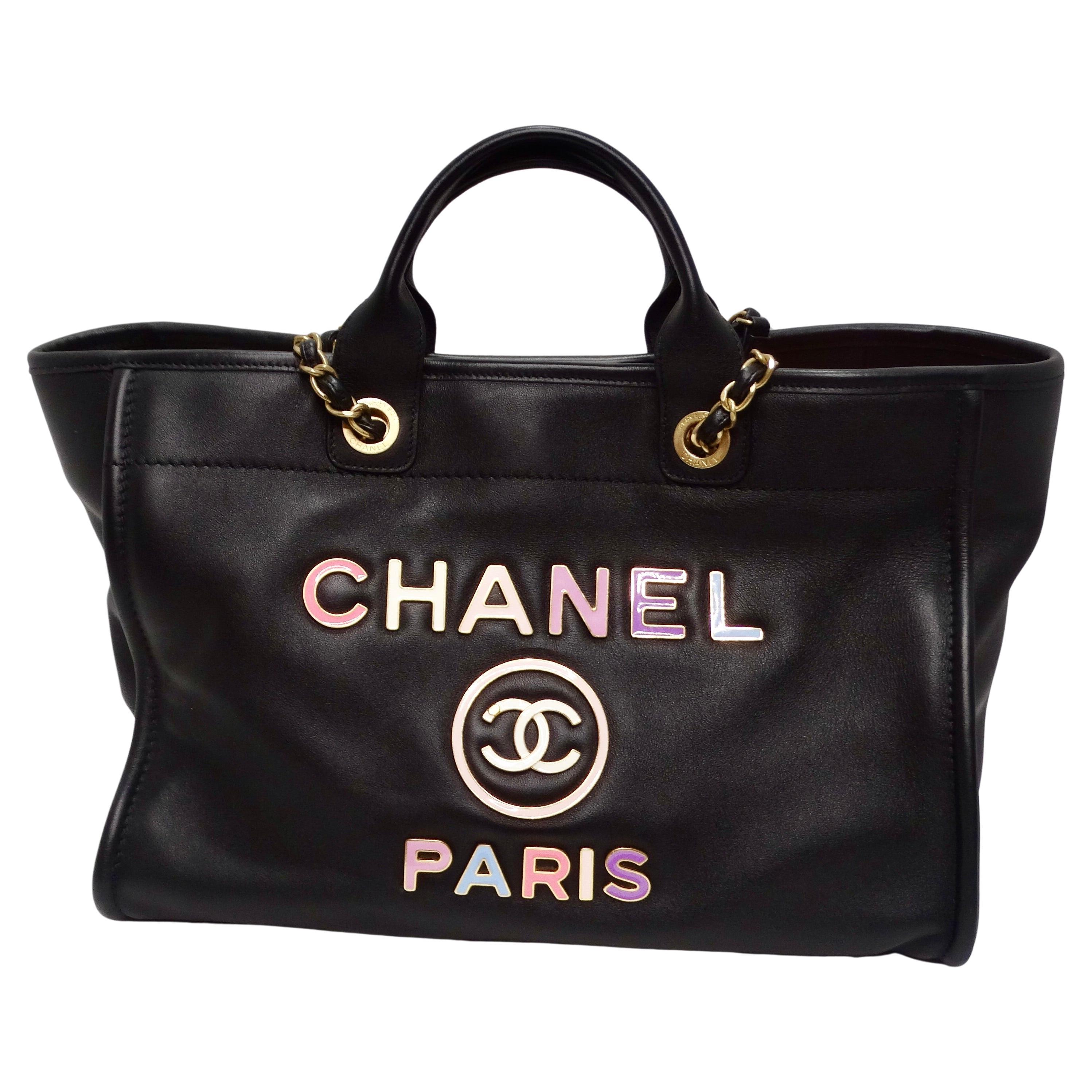 chanel bag large tote leather