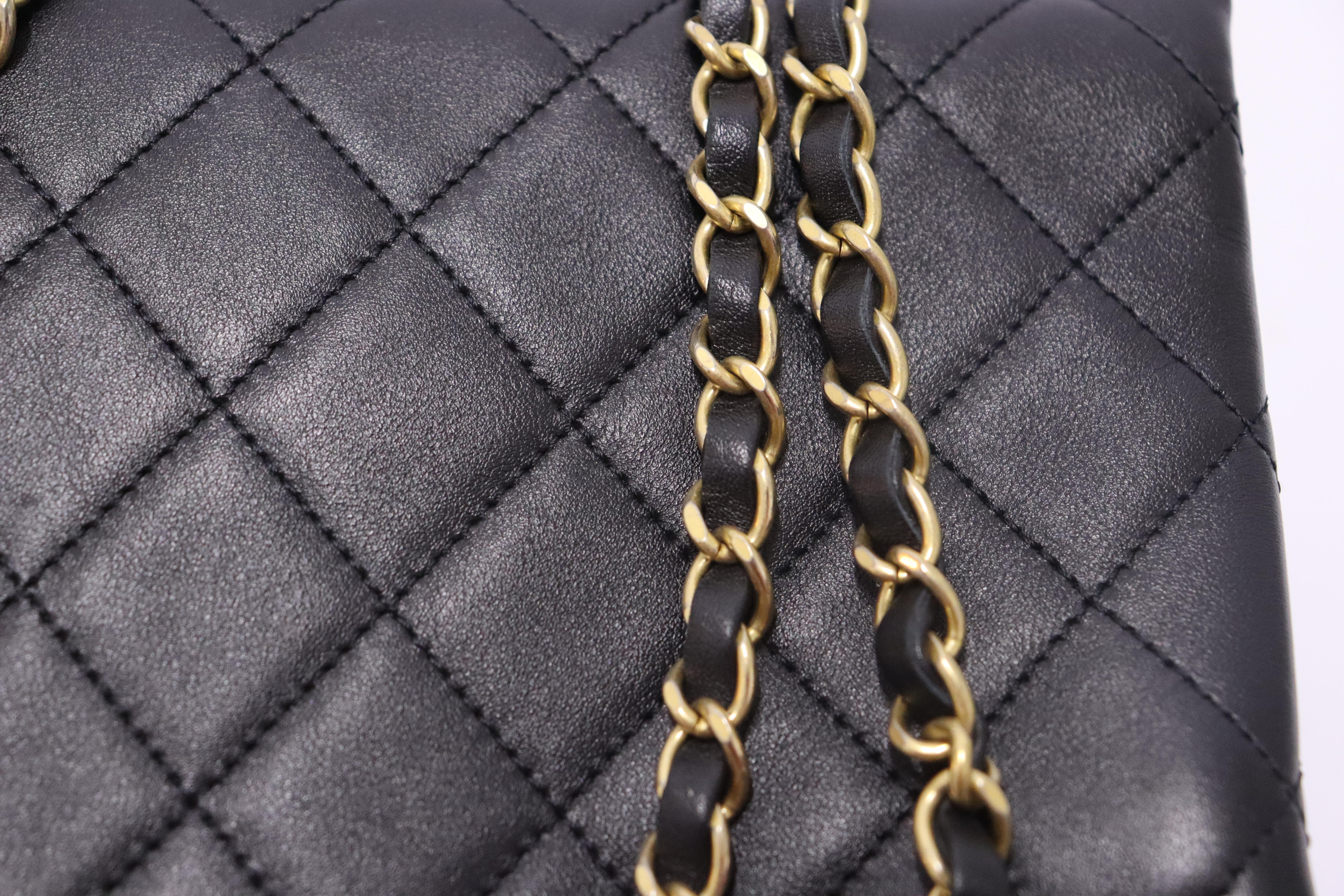 Chanel Calfskin Quilted Enchained Flap Bag For Sale 8
