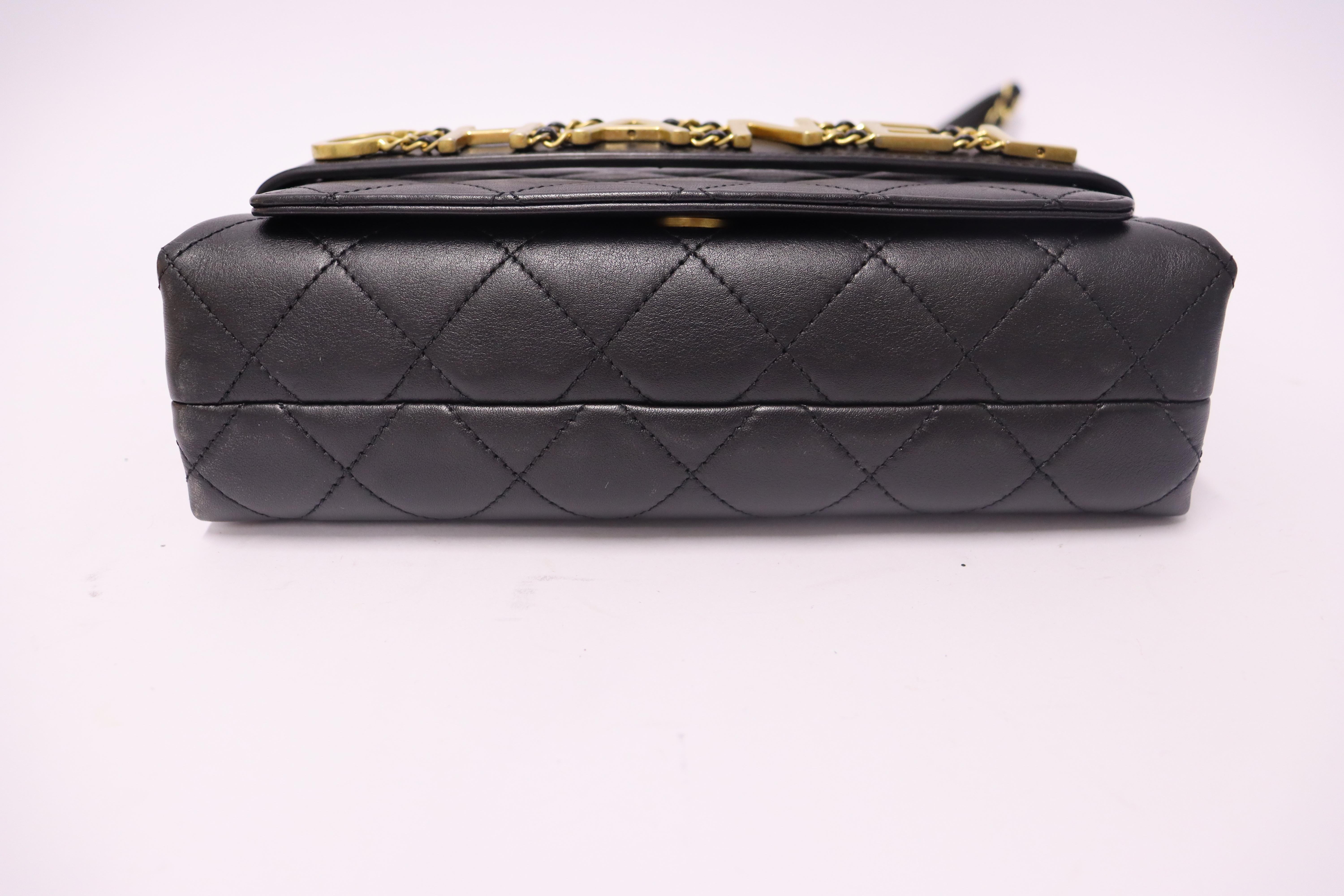 Chanel Calfskin Quilted Enchained Flap Bag For Sale 13