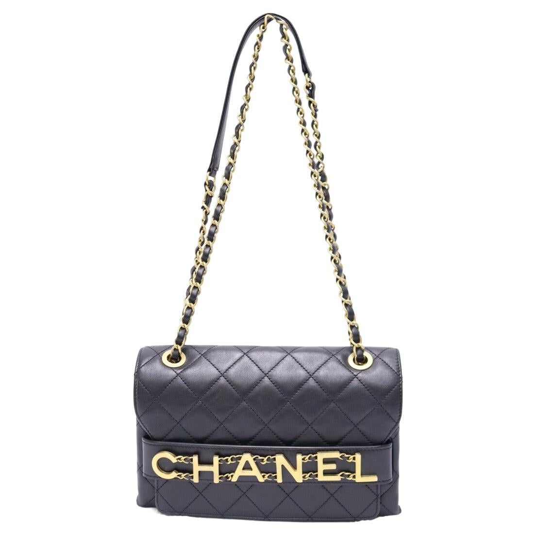 Chanel Calfskin Quilted Enchained Flap Bag For Sale
