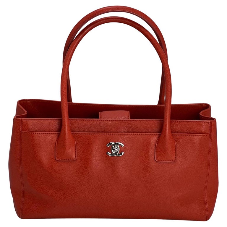 Chanel Calfskin Small Cerf Executive Shopper Tote Bag For Sale at