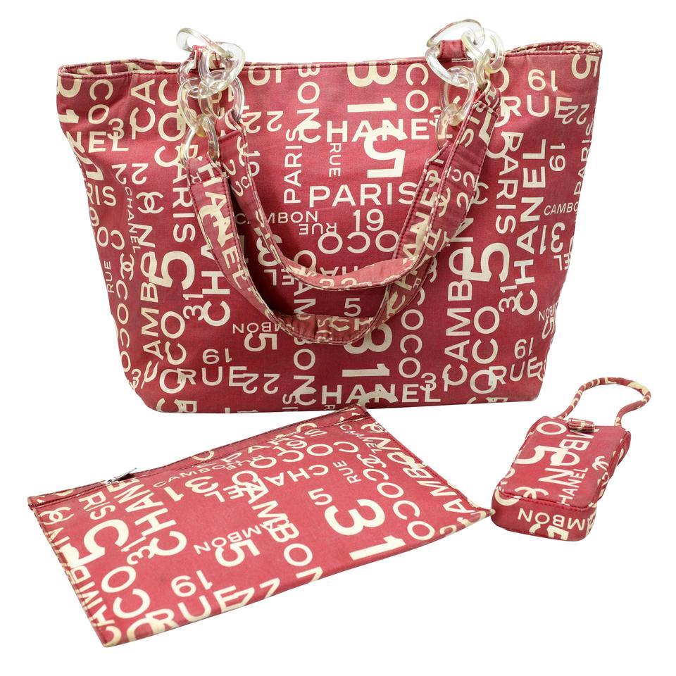 This exciting and adorable beach tote from Chanel is perfect for picnics or days spent on the beach. It features a lovely red and white canvas print, comfortable handles and a spacious interior. Be the envy of all your friends with this fashionable