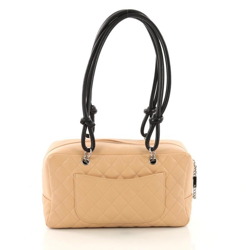 Chanel Cambon Bowler Bag Quilted Leather Medium In Good Condition In NY, NY