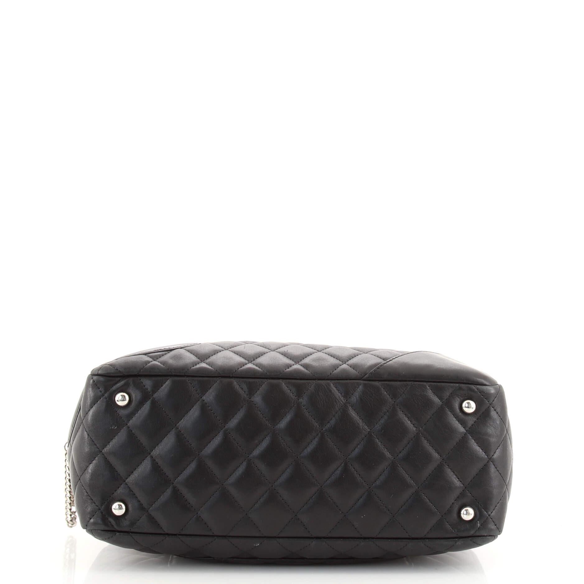 Women's or Men's Chanel Cambon Bowler Bag Quilted Leather Medium