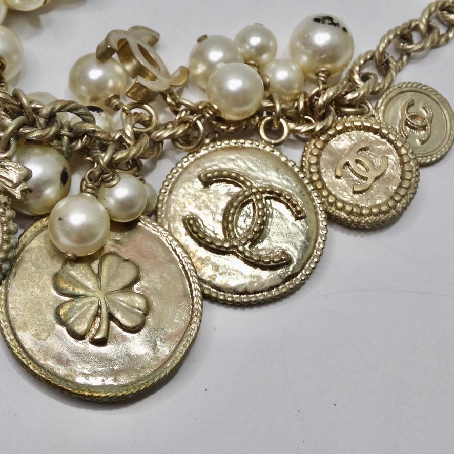 Chanel Cambon CC Logo Charm Bracelet In Good Condition For Sale In Scottsdale, AZ