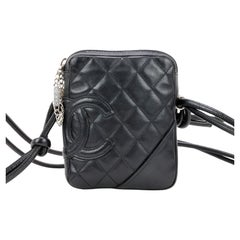 Used Chanel Cambon Crossbody Bag in Lambskin Leather