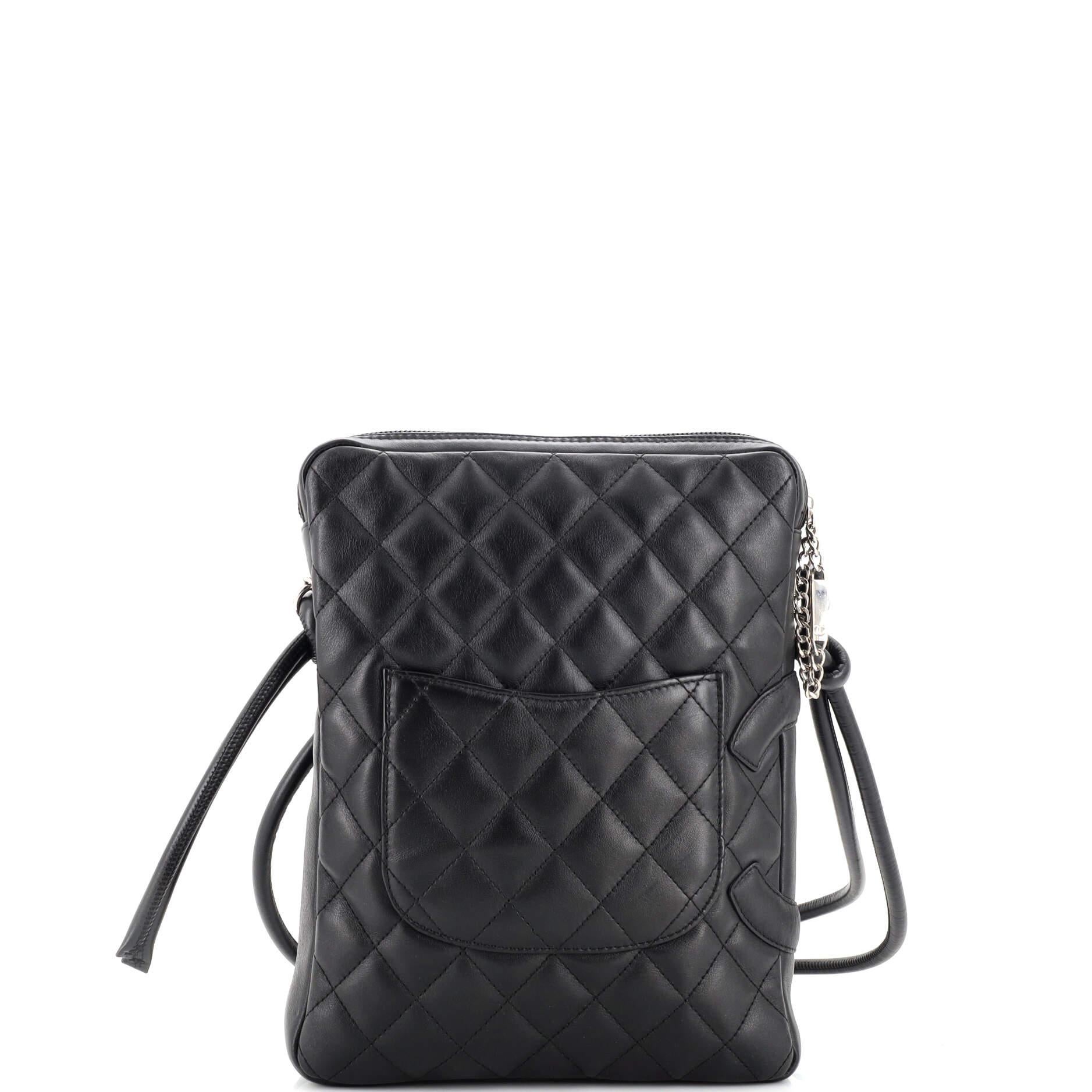 Chanel Cambon Crossbody Bag Quilted Leather Medium In Good Condition In NY, NY