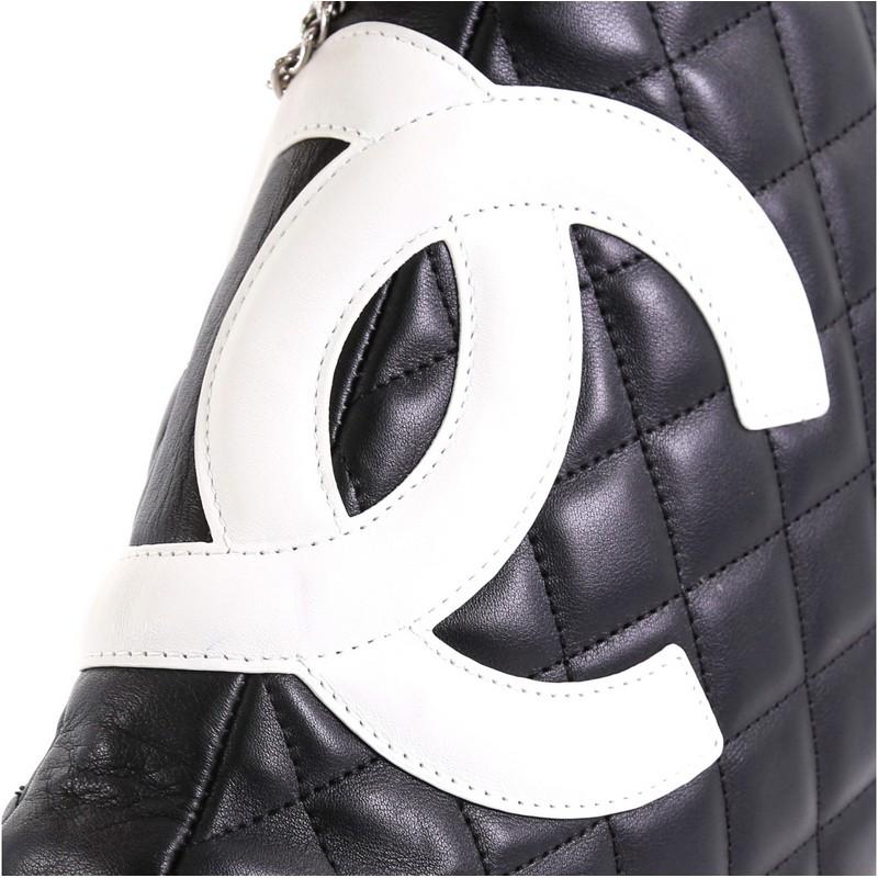 Chanel Cambon Crossbody Bag Quilted Leather Medium In Good Condition In NY, NY