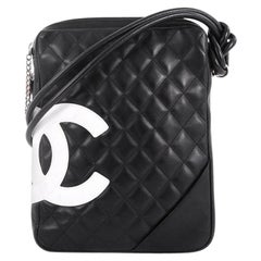 Chanel Cambon Crossbody Bag Quilted Leather Medium