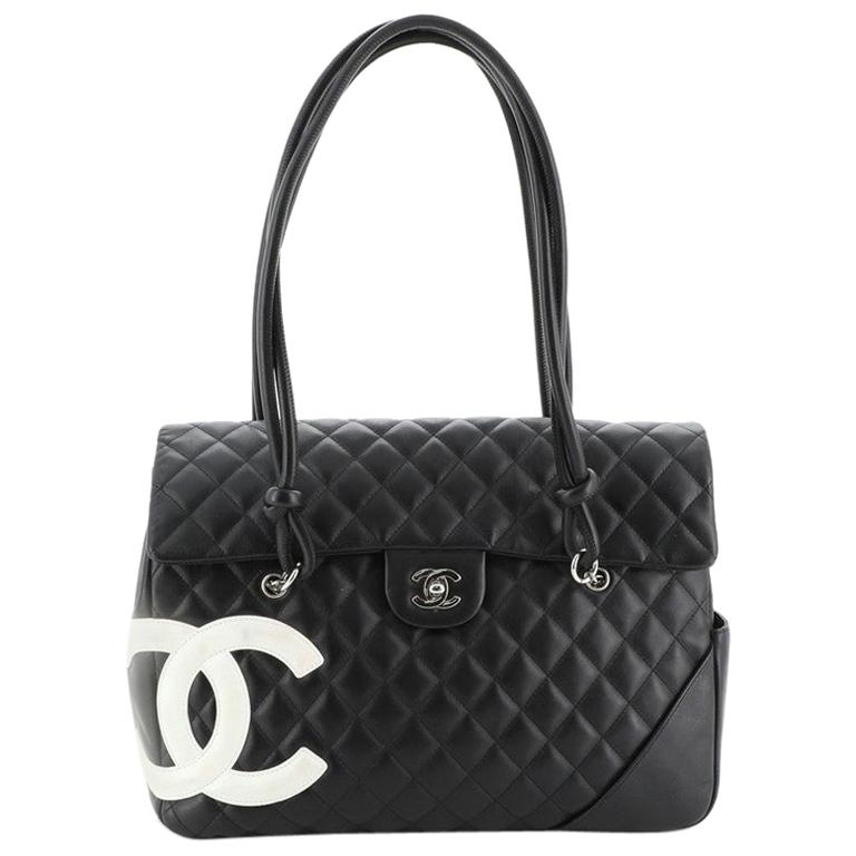Chanel Large CC Cambon Quilted Black Leather Bowler Shoulder Hand Bag  Preowned ref.674152 - Joli Closet