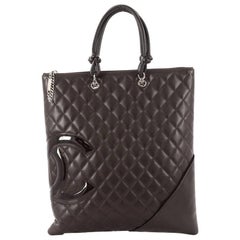 Chanel Cambon Flat Tote Quilted Leather