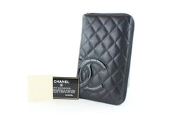 Chanel Cambon L Ligne Quilted Zip Around Organizer L-gusset Wallet 25cz1129