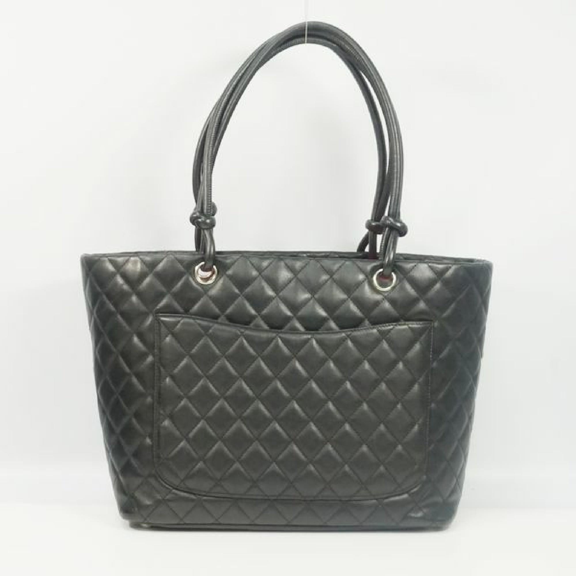 Black CHANEL Cambon large tote Womens tote bag A25169 black x white