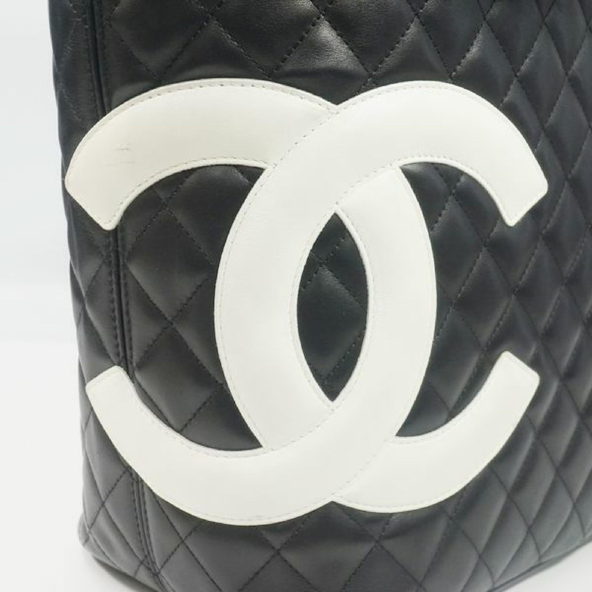 CHANEL Cambon large tote Womens tote bag A25169 black x white 3