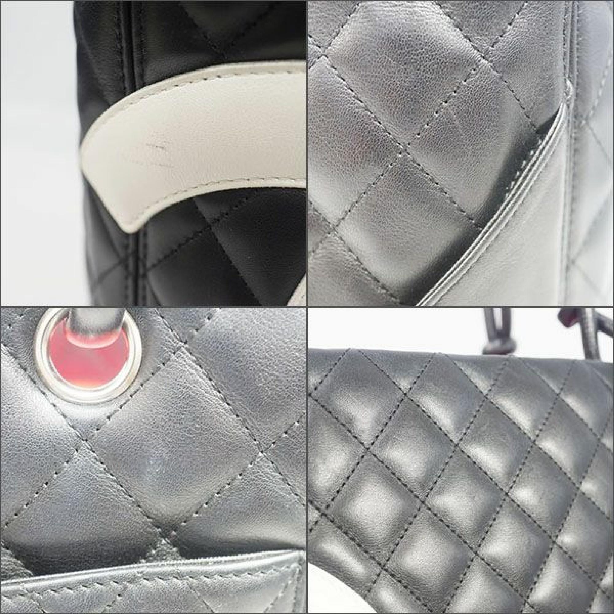 CHANEL Cambon large tote Womens tote bag A25169 black x white 4