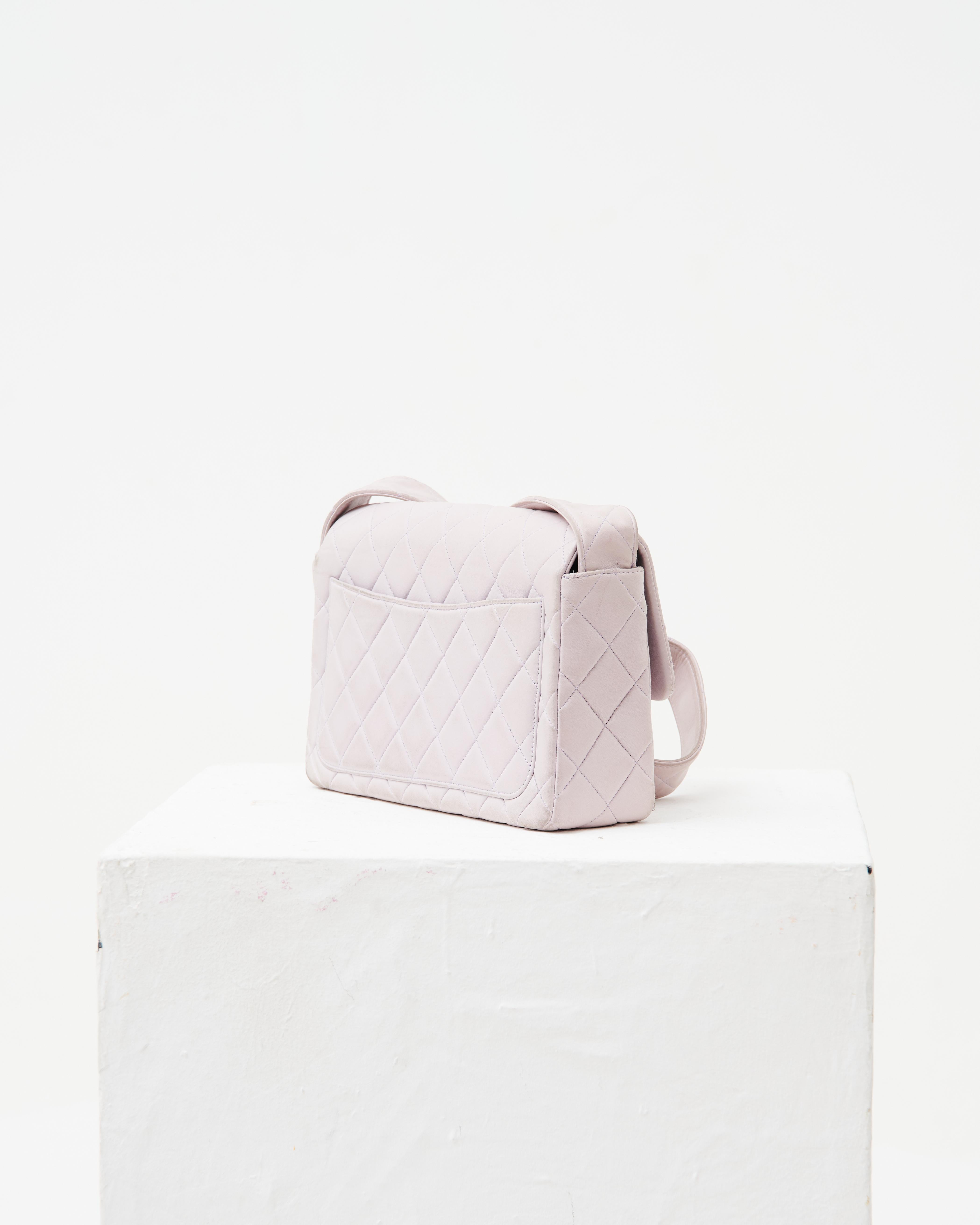 Donna Chanel Cambon Leather Pink bag in vendita