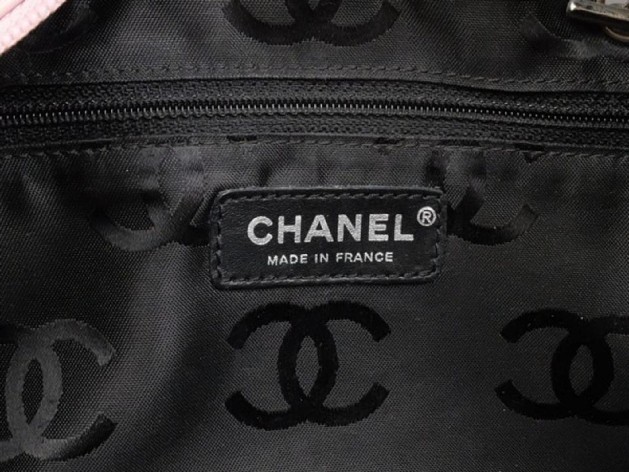 Brown Chanel Cambon Ligne Bowler 227067 Pink X Black Quilted Leather Shoulder Bag